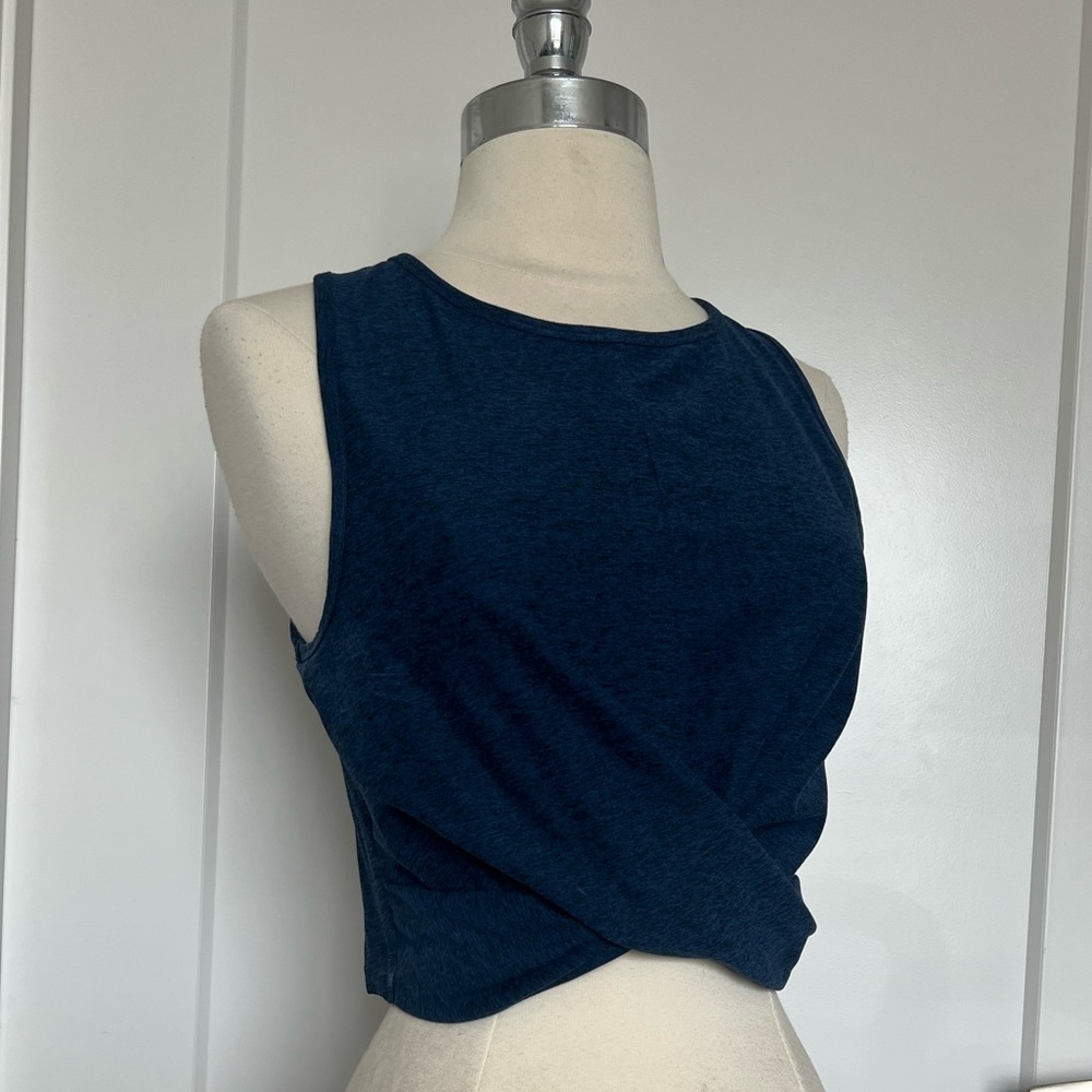 Blue Crop Workout Tank